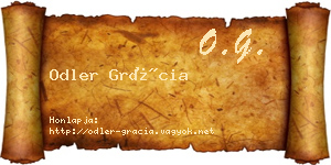 Odler Grácia névjegykártya